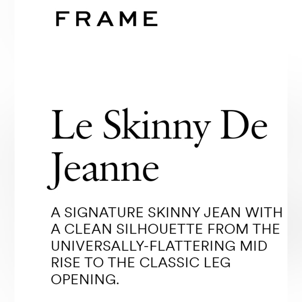 Frame "Le Skinny De Jeanne" Mid-rise Ankle Length Blue Jean | Women's Size 28 - Picture 12 of 14